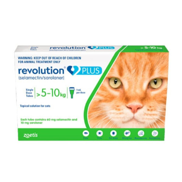 REVOLUTION PLUS GATOS 1 PIPETA- 5 A 10KG