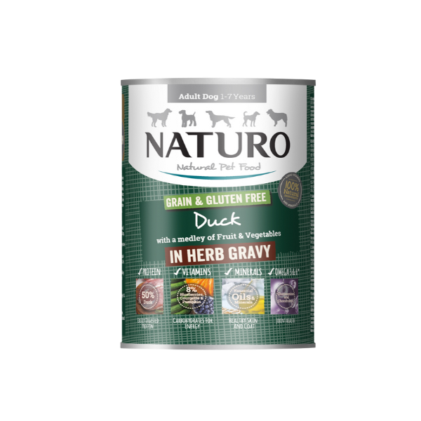 NATURO PERRO ADULTO PATO  FRUTAS Y VEGETALES - 390 gr