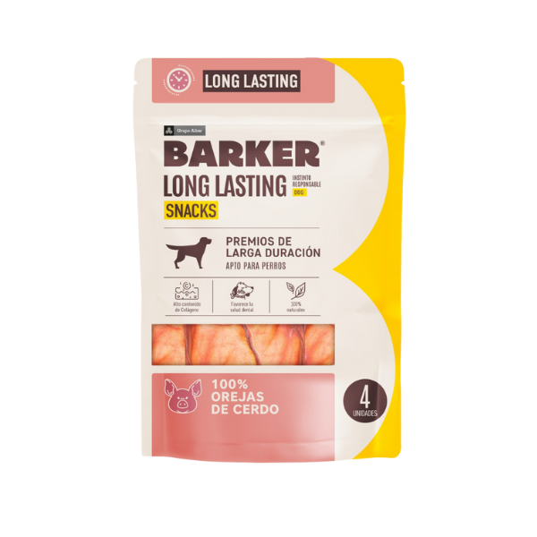 Barker Long Lasting Snacks Orejas De Cerdo (4 Und)